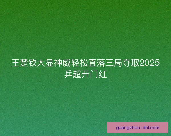 王楚钦大显神威轻松直落三局夺取2025乒超开门红
