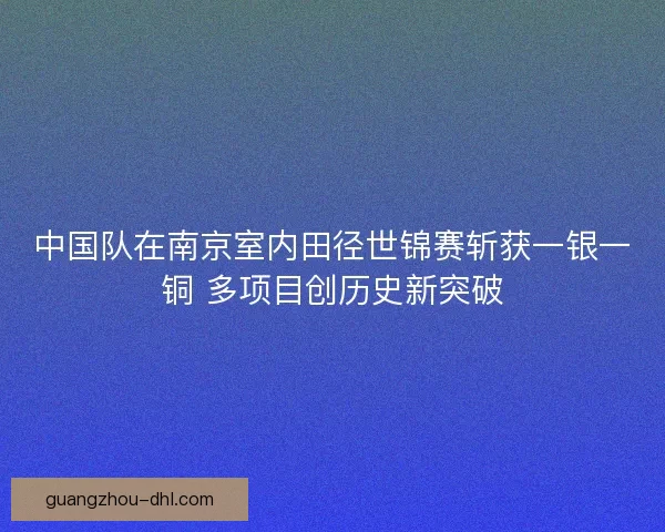 中国队在南京室内田径世锦赛斩获一银一铜 多项目创历史新突破